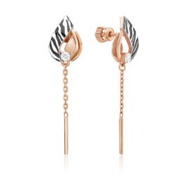 Zelta auskari ar fianītiem