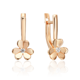 Zelta auskari ar fianītiem