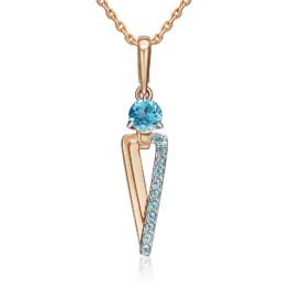 Zelta kulons ar topāziem