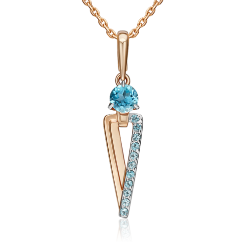 Zelta kulons ar topāziem