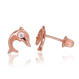 Zelta auskari ar fianītiem