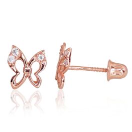 Zelta auskari ar fianītiem