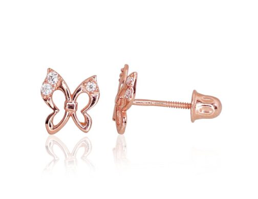 Zelta auskari ar fianītiem