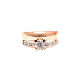 Zelta gredzens ar fianītiem